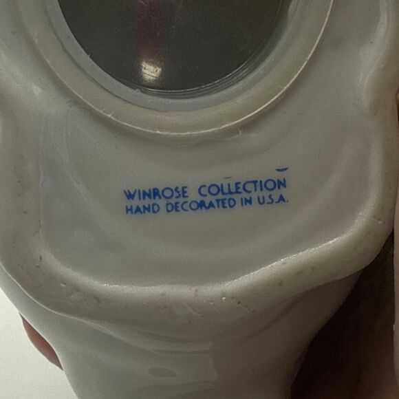 Vintage Winrose Collection Floral Long Ear Bunny Rabbit Bank Small 4.5”x4” - Picture 10 of 15